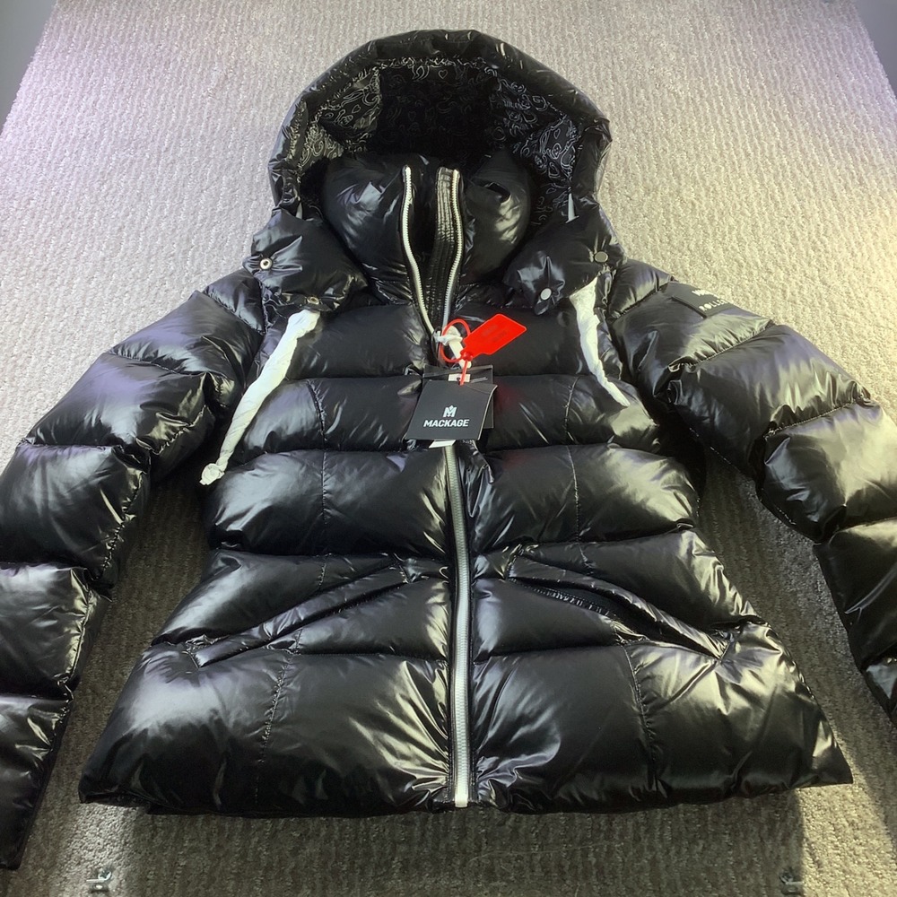 Mackage x Roller Rabbit Madalyn Black Down Puffer Jacket Coat‎ Womens Small NWT - Picture 2 of 16